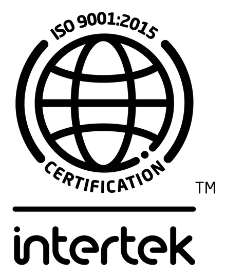ISO 9001:2015 certified by Intertek